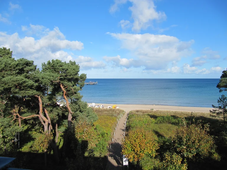 Beach and dunes in Binz, Germany.